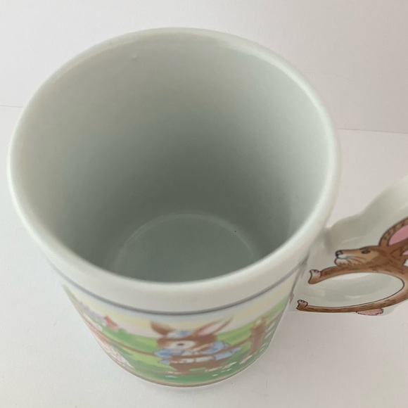 Bunny Rabbits mug with cute bunny shaped handle, NEW - Picture 10 of 10